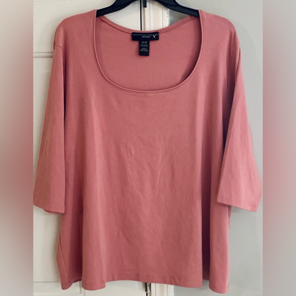 Venezia 26/28 Blush Colored Top w/ Elbow Length Sleeves